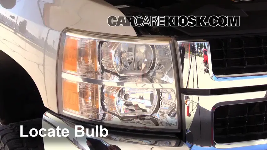 2008 Chevrolet Silverado 2500 HD LT 6.0L V8 Crew Cab Pickup (4 Door) Luces Faro delantero (reemplazar foco)